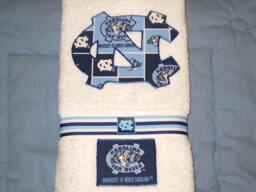 North Carolina Tarheels Hand Towel Kitchen, Bathroom, Bar, Grill, Grad Gift - thumbnail 1