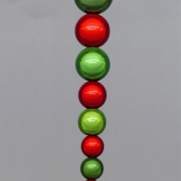Red & Green Icicle Christmas Ornaments, Iridescent Tree Decorations, Long Hanging Ornament, Glowing Reflective Miracle Beads - thumbnail 2