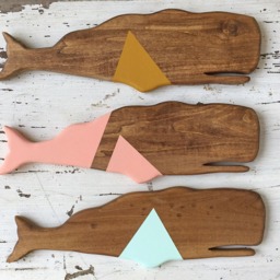 Whale Home Decor, Olive Yellow Geometric, Stained Wooden Silhouette, Minimal Scandinavian Wall Art, Boho, Nautical, Gift W1724 Modern - thumbnail 4