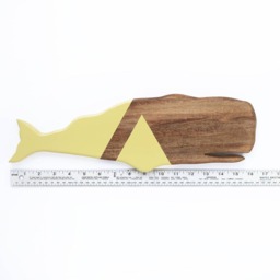 Whale Home Decor, Olive Yellow Geometric, Stained Wooden Silhouette, Minimal Scandinavian Wall Art, Boho, Nautical, Gift W1724 Modern - thumbnail 2