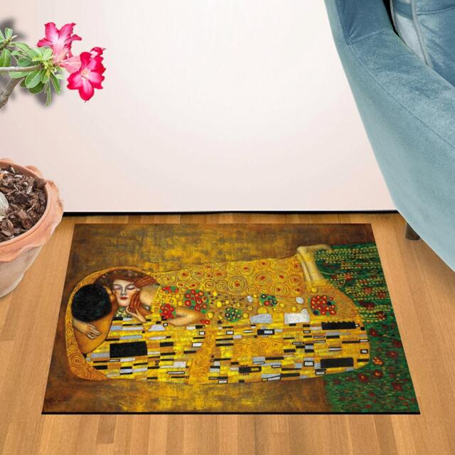"The Kiss By Gustav Klimt Design Door Mat Rug - 24"" X 36" - image 1