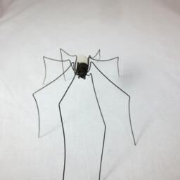 White Long-Legged Clove Gumdrop Spider Repurposed Sculpture - thumbnail 2