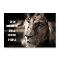 Most Popular Lion Theme Quote Posters - Power Strength Brave Beast Motivational Quotes Wall Art Print For Home Office - thumbnail 1