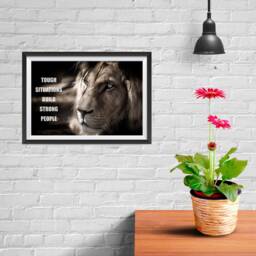 Most Popular Lion Theme Quote Posters - Power Strength Brave Beast Motivational Quotes Wall Art Print For Home Office - thumbnail 2