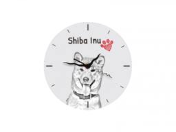 Shiba Inu, Free Standing Mdf Floor Clock With An Image Of A Dog - thumbnail 1