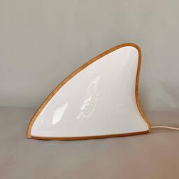 White Shark Fin Floor Lamp Ocean Theme Marine Decor - thumbnail 3