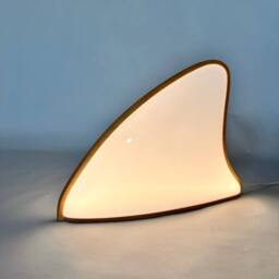 White Shark Fin Floor Lamp Ocean Theme Marine Decor - thumbnail 2