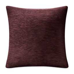 Plum Maroon Ribbed Cushion Cover - 18x18 - thumbnail 2