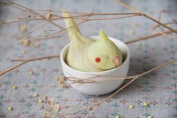 Miniature Cockatiel Figurine Sleep in Teacup. Handmade Resin Art Cup. Cockatiel Sculpture Statue Totem Figure - thumbnail 1