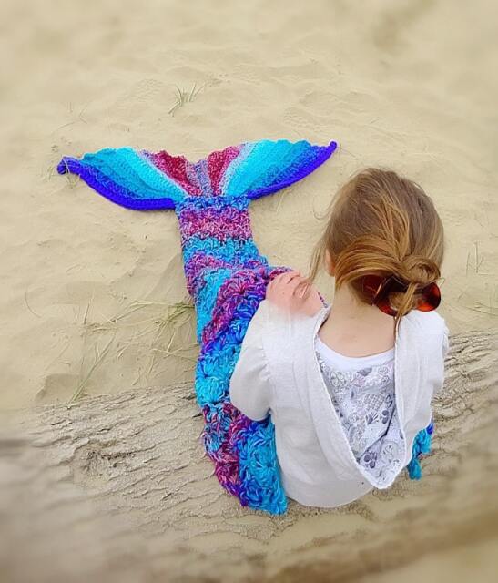 Crochet Mermaid Tail Blanket - Handmade Chunky Snuggle Sack - image 1