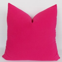 Fushia Cotton Canvas Throw Pillow Cover Accent Decor - thumbnail 2