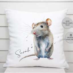Personalised Rat Cushion With Name - Home D??cor Keepsake Pet Portrait Pillow - thumbnail 2