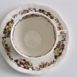 Salisbury Alfred Meakin Tea Cup & Saucer/ Hand Engraved Pattern/Floral Design - thumbnail 2