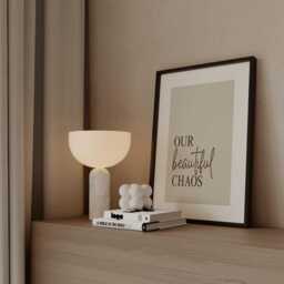 Our Chaos Print - Neutral Modern Family Quote, Unframed - thumbnail 3