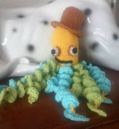 Crocheted Octopus For Baby Choice Of Color, Hat Shape, Or Other Accessories