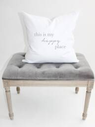 This Is My Happy Place Pillow Cover, 20x20 Pillow, Home Decor, Apartment Sofa Modern Inspirational - thumbnail 2