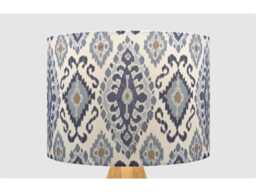 White Blue Grey Ikat Lampshade, Table Floor Lamp/Ceiling Pendant Small Medium Large 15cm 20cm 25cm 30cm 35cm 40cm Fabric Drum Light Shade