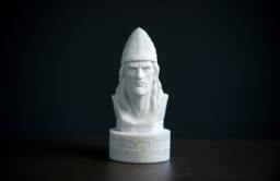 Marble Bust Of Leif Erikson Statue Carved Greek Marble Figurine Sculpture - thumbnail 1