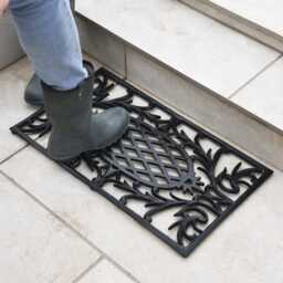 Cast Aluminum Black Ornate Doormat Country Home Entryway Mat - thumbnail 2
