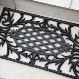 Cast Aluminum Black Ornate Doormat Country Home Entryway Mat - thumbnail 3