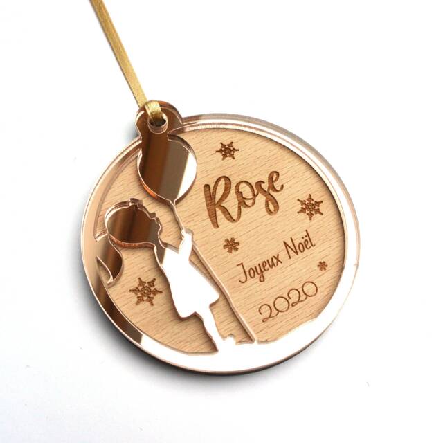 Personalized Christmas Bauble For A Girl Or Boy - Child Silhouette - Personalized Ornament, Decoration - image 1
