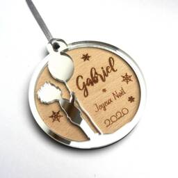 Personalized Christmas Bauble For A Girl Or Boy - Child Silhouette - Personalized Ornament, Decoration - thumbnail 3