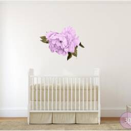 Purple Peony #18 Removable Fabric Wall Decal Individual Blooming Peonies Baby Girl Room Nursery Decor - Customize Your Own Sticker Set - thumbnail 2
