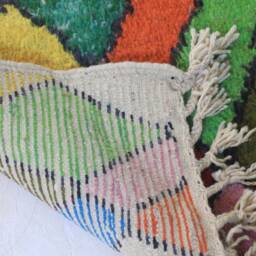 Moroccan Rug, Custom Fabulous Boujad Authentic, Azilal Abstract Multicolored Carpet - thumbnail 4