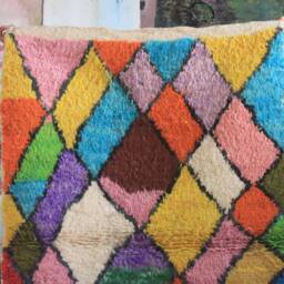 Moroccan Rug, Custom Fabulous Boujad Authentic, Azilal Abstract Multicolored Carpet - thumbnail 2