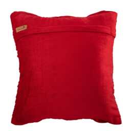 "Designer Ruched Red Pillow Sham 24""x24""/26""x26" - thumbnail 3