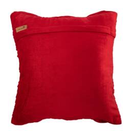 "Designer Ruched Red Pillow Sham 24""x24""/26""x26" - thumbnail 3