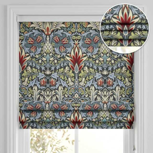Custom Made To Measure Roman Blind Shade William Morris Snakeshead Grey Hand Crafted - image 1