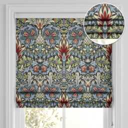 Custom Made To Measure Roman Blind Shade William Morris Snakeshead Grey Hand Crafted - thumbnail 1