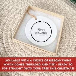 Personalised Dog Memorial Christmas Bauble, Pet Memorial, Ornament Decoration, Loss Keepsake, Paw Prints - thumbnail 3