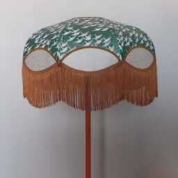 "Japanese Paper Dome Lampshades With Fringe ""Agatha" - thumbnail 2