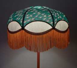 "Japanese Paper Dome Lampshades With Fringe ""Agatha" - thumbnail 1