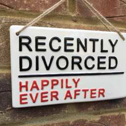 Recently Divorced-Happily Ever After-Funny-Wall Art-Break Up Gift-Funny Quote-London Street Sign-Love-Divorced Sign-Divorced Party-Marriage - thumbnail 2