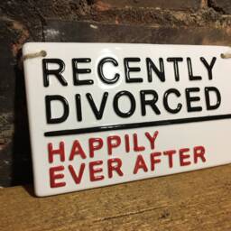 Recently Divorced-Happily Ever After-Funny-Wall Art-Break Up Gift-Funny Quote-London Street Sign-Love-Divorced Sign-Divorced Party-Marriage - thumbnail 3