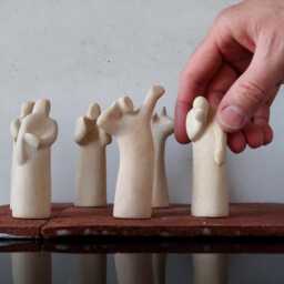 Emotion Figurines Set Play Therapy Tools, Handmade Sculpture Set - thumbnail 3