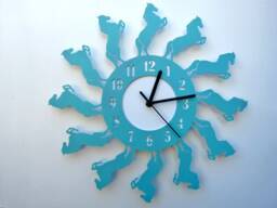 Metal Clock, Wall Animal Prancing Horse Clock - thumbnail 1