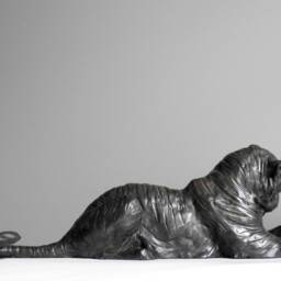Bronze Tiger Sculpture Original Art Decor By Kindrie Grove - thumbnail 2