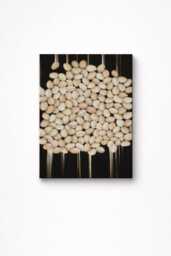 Abstract Neutral Wall Art - Pattern Geometric Oil Painting in Brown & Beige Colors - thumbnail 1