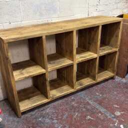 Edith - Handmade Reclaimed Wood Vinyl Storage Unit Modern Rustic Display Cabinet - thumbnail 3