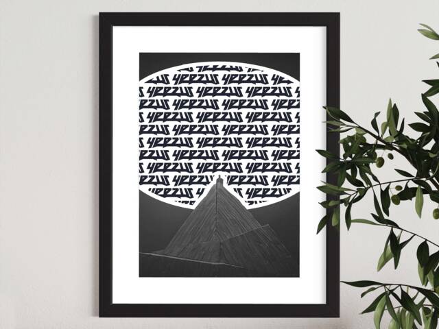 Kanye West Fashion Vintage Poster - Yeezus -A2 A3 A4 Framed Print Wall Art - image 1