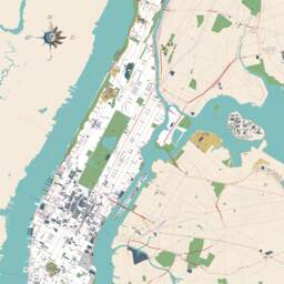 "Giant Map Of Manhattan Mural Wall Art, Not Ai Designed, Decal 48""x72" - thumbnail 2