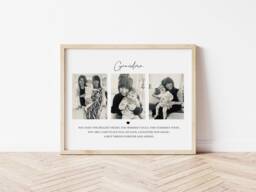 Grandma A4 Unframed Personalised Print/Nan Photo Grandpa Mum Dad Prints Family Gift Birthday - thumbnail 1