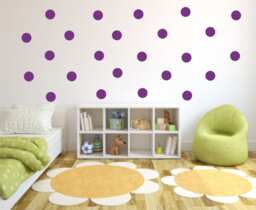 Polka Dot Wall Decals, Confetti Stickers, Circle Vinyl Dots Nursery Kids Room Decals - thumbnail 1