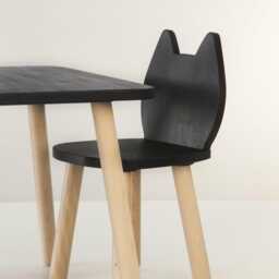 Custom Beech Wood Cat Toddler Chair, Montessori Childrens Furniture - thumbnail 2