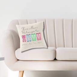 Personalised Cushion, Wellie Family Gift, Gift For Mum, Mum Cushion Cover, Her, Home Decor - thumbnail 3
