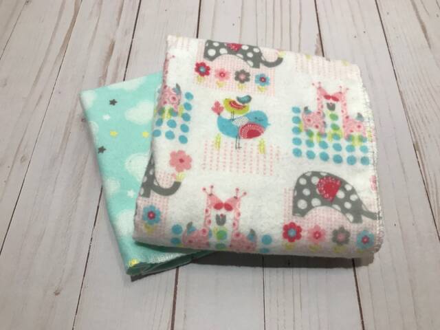 Receiving Blankets Set Of Two - 2, Elephant Blanket, Cloud Flannel Boy Girl Baby Swaddle Blanket - image 1